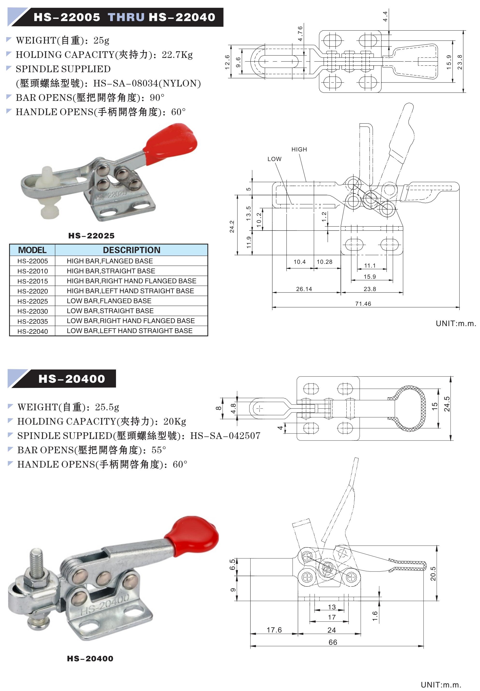 HS-22005 ,HS-20400