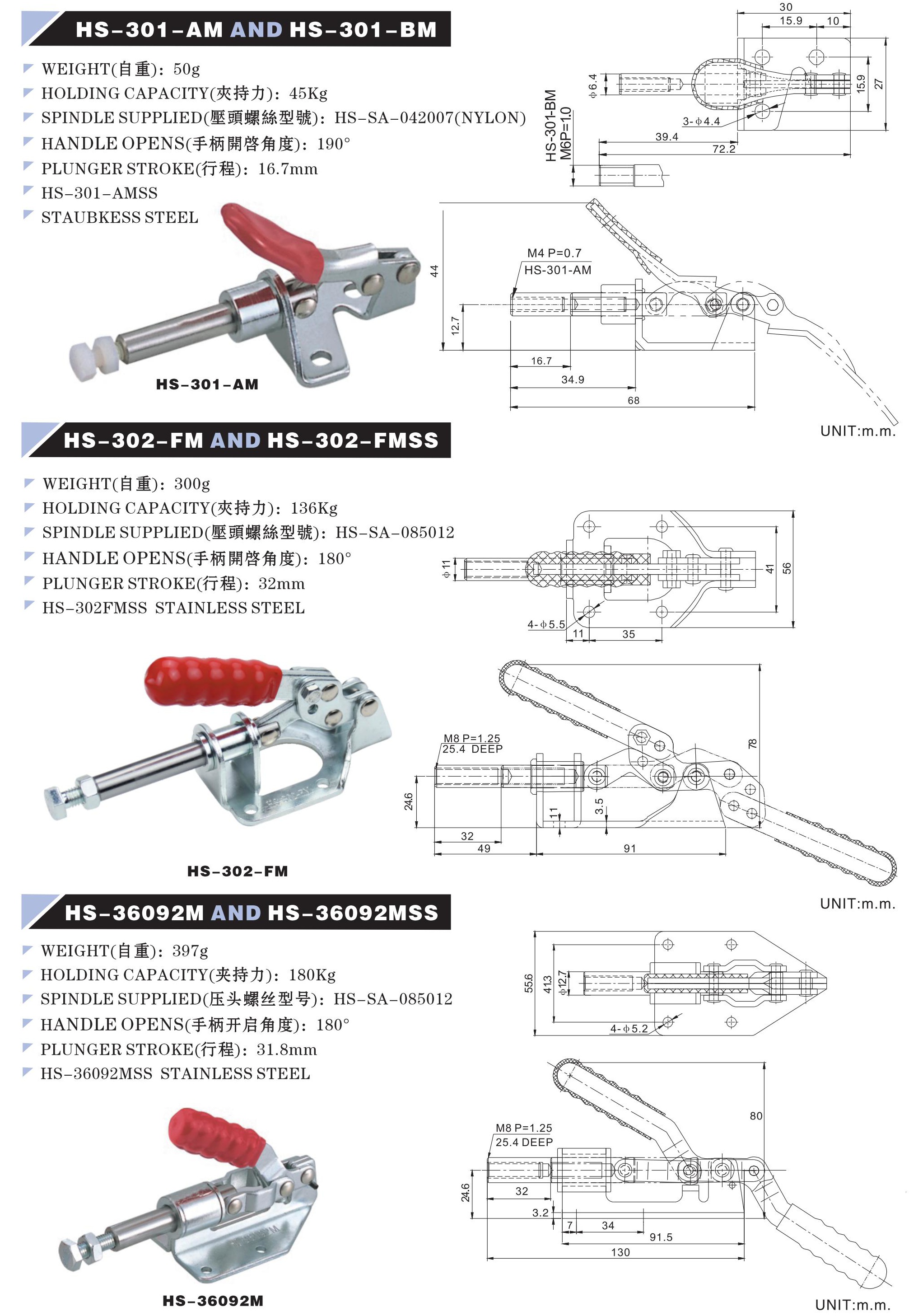 HS-301-AM,HS-302-FM,HS-36092M